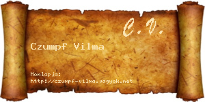 Czumpf Vilma névjegykártya