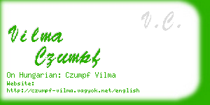 vilma czumpf business card
